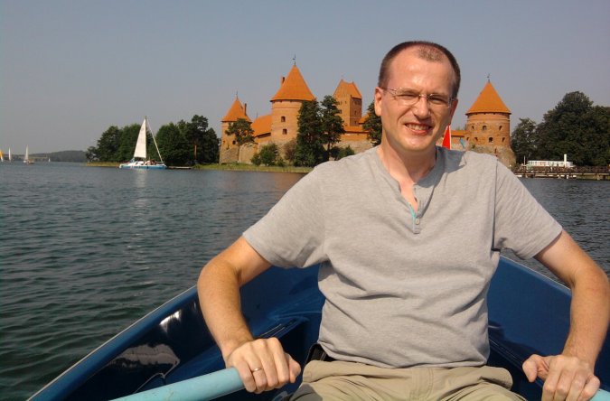 Photo of Jan S. Krogh, at Trakai Castle